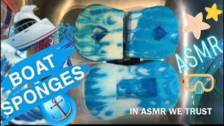 ASMR ⚓️💙 Sponge boat ⛴ and Two Minis 💙⚓️