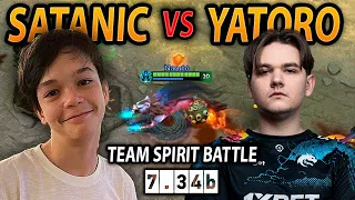 15 Year Old God SATANIC vs YATORO Carry Battle — PA vs Morphling 7.34b