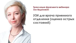 Трансляция интенсива Зои Видяновой: "УЗИ для врача приемного отделения (оценка острых состояний)”