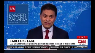 CNN’s Fareed Zakaria blasts woke Universities like Harvard with deep political agendas.  Must watch!