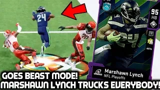 MARSHAWN LYNCH RUNS OVER DEFENDERS! HE CAN'T BE TACKLED! Madden 20 Ultimate Team