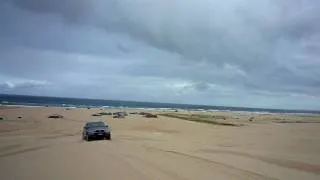 BMW X5 climbing the sand dunes @ Stockton Beach