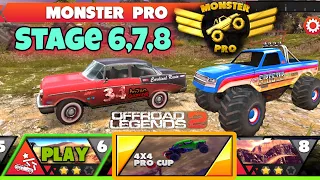 Monster pro cup stage 6 ,7, 8  OffRoad Legends 2  || OffRoad legends 2 monster pro cup trick & tips⭐