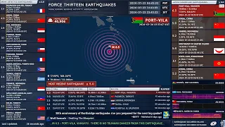 2024-01-23 14:33:47 UTC | M 6.5 - Port-Vila, Vanuatu | Force Thirteen Earthquakes