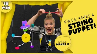 Kylee Makes a String Puppet | DIY Marionette Button Puppet | Crafts for Kids Video