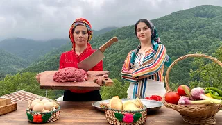 Potato & Mince Meat Turned to Meatballs in Village ♧ IRAN Rural Life in Mountain