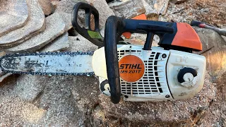 Stihl MS 201t Timing advance and Muffler mod Part 1