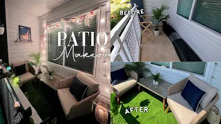 [4K] Apartment Patio Makeover 2023 | Satisfying Clean and Decorating | Outdoor Decorating Ideas