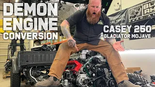 EPIC Demon Engine Conversion in a Jeep Gladiator Mojave - Casey250 & America's Most Wanted 4x4