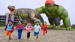 Dinosaur T-Rex Chase VS Nick Transformation | Scary Teacher 3D Dinosaur Funny Video In Real life