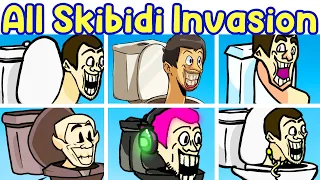 Friday Night Funkin': HD Skibidi Toilet Invasion All Versions (HD vs Minus, Reskin, B-Side, Neo)