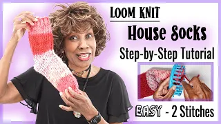 Loom Knit A House Sock - How To - Step-by-Step Tutorial -  'Wambui Made It' DIY Crafting Project