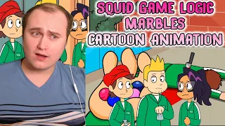 Squid Game Logic: Marbles | Cartoon Animation | Reaction | 2 Winners wow