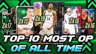 TOP 10 MOST OVERPOWERED PLAYERS IN MyTEAM HISTORY!! (NBA 2K13 - NBA 2K19 MyTEAM)