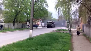 169 22 04 2014 Колона военной техніки в м  Ромни