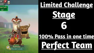 Lords mobile Limited Challenge Crazy Chef Stage 6|Mastercook Limited Challenge Stage 6