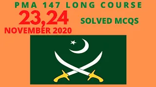 PMA LONG COURSE 147 initial test preparation online  || 23,24 NOVEMBER 2020 Solved mcqs .