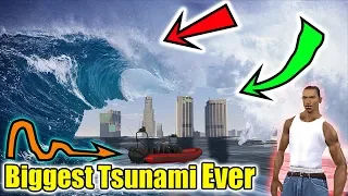 Biggest Tsunami in GTA San Andreas 😱😱😱😰 || #luckyvilla