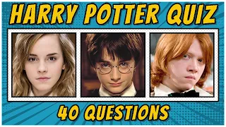 HARRY POTTER QUIZ GAME | 40 Harry Potter Questions and Answers | Harry Potter General Knowledge