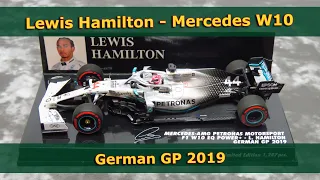Lewis Hamilton - Mercedes W10 - German GP 2019 - Minichamps F1 1:43 model car review