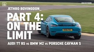 Audi TT RS vs BMW M2 vs Porsche 718 Cayman S: on the limit