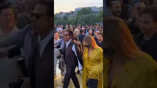 Beyonce and Jay Z arriving  at the Louis Vuitton FS 2024 #beyonce