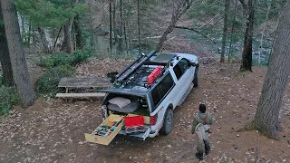 Truck Camping Riverside for my First Steelhead - Camp and Cook