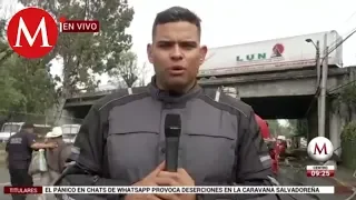 Tráiler a punto de caer de puente en Tlalnepantla