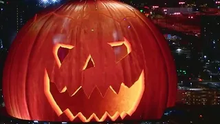 Las Vegas Sphere transforms into Halloween pumpkin