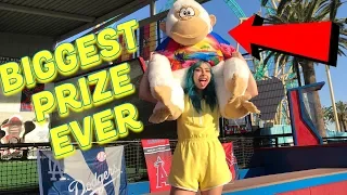 We Won The BIGGEST Carnival Prize EVER! | Knott’s Berry Farm| GIVEAWAY