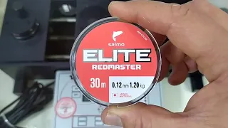 Тест на разрыв зимней лески SALMO ELITE REDMASTER