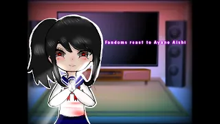 Fandoms react to Ayano Aishi// Yandere simulator// Part 2//