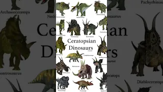 Ceratopsians part 2! #shorts #dinosaurs #ytshorts #dinosaur #edit