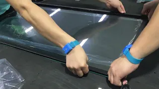 How to paste an IR touch frame on the glass?