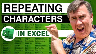 Excel - Repeating Characters to Fill a Cell with Asterisks - Episode 574