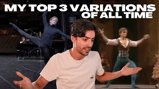 MY TOP 3 MALE CLASSICAL VARIATIONS OF ALL TIME | BALLET REACTION VIDEO