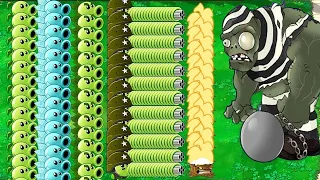 All Plants PvZ Hack vs Giga Gargantuar Zombie - Plants vs Zombies