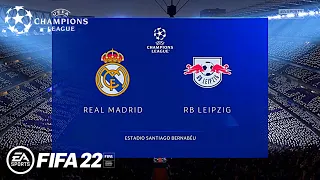 FIFA 22 | Real Madrid vs RB Leipzig - UEFA Champions League 22/23 | PlayStation 4 Full Gameplay