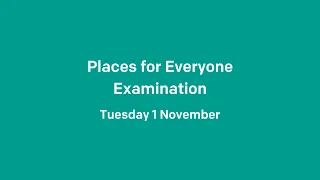 1.11.22 - Places for Everyone Examination