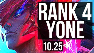 YONE vs RIVEN (TOP) | Rank 4 Yone, 73% winrate, 6 solo kills, 8/1/2 | EUW Challenger | v10.25