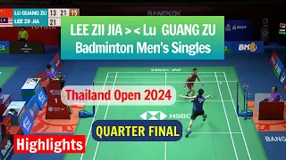 LEE ZII JIA vs LU GUANG ZU Toyota Thailand Open 2024 | Badminton Highlights