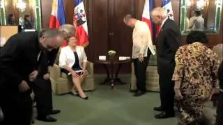 Téte a Téte between Pres. Benigno Aquino and Pres. Michelle Bachelet
