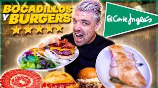 PROBANDO TODAS las HAMBURGUESAS y BOCADILLOS del RESTAURANTE de EL CORTE INGLÉS! 🍔 ¿COMIDA RÁPIDA?