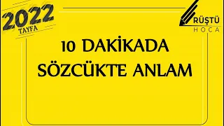 10 DAKİKADA | Sözcükte Anlam | RÜŞTÜ HOCA