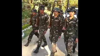 Touring PMA Cadets returning to barracks