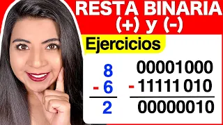 RESTA BINARIA CON SIGNO (números binarios POSITIVOS Y NEGATIVOS) #1