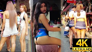 Pattaya 4K Walk Soi 6, Soi 6/1,  Beautiful girls & Ladyboy. Apr 2024.