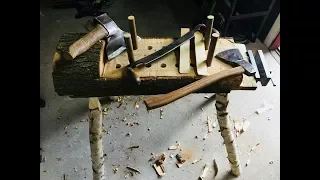 Making a carving bench or log mule