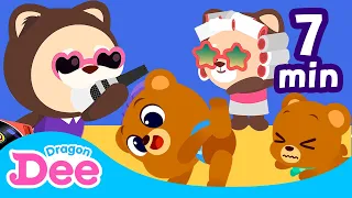 🐻 Teddy Bear Songs Compilation 🐻| Three Little Bears & Teddy bear, Turn Around | Dragon Dee for Kids