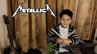 Metallica Enter Sandman [Drum Cover] by 7 yr old drummer (Official Music Video)